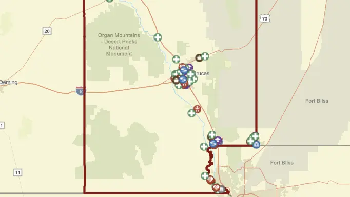 Map cover — Immigrant Inclusivity in Doña Ana County, New Mexico