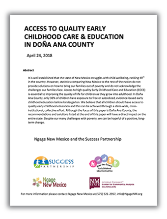 Click here to see the ECE and Childcare Access report