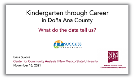 Click here to see the Kindergarten through Career presentation